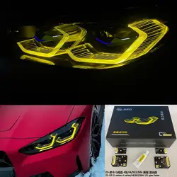 JIAYI for BMW G22 G80 M3 G82 M4 CSL 4 Series DRL RGBW Multicolor LED Board G23 G26 Daytime Running Lights Lemon Red