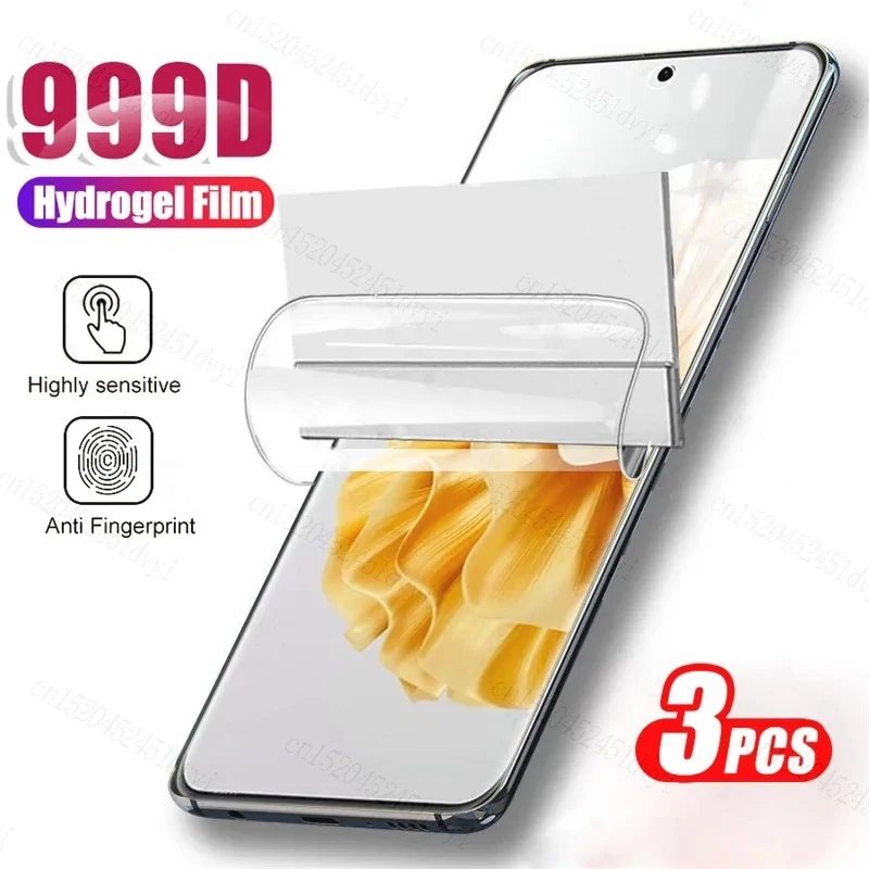 3Pcs For Huawei P60 Pro Hydrogel Film Screen Protector For Huawei P60 P 60 Art 60Pro 2023 4G Soft Cover Film