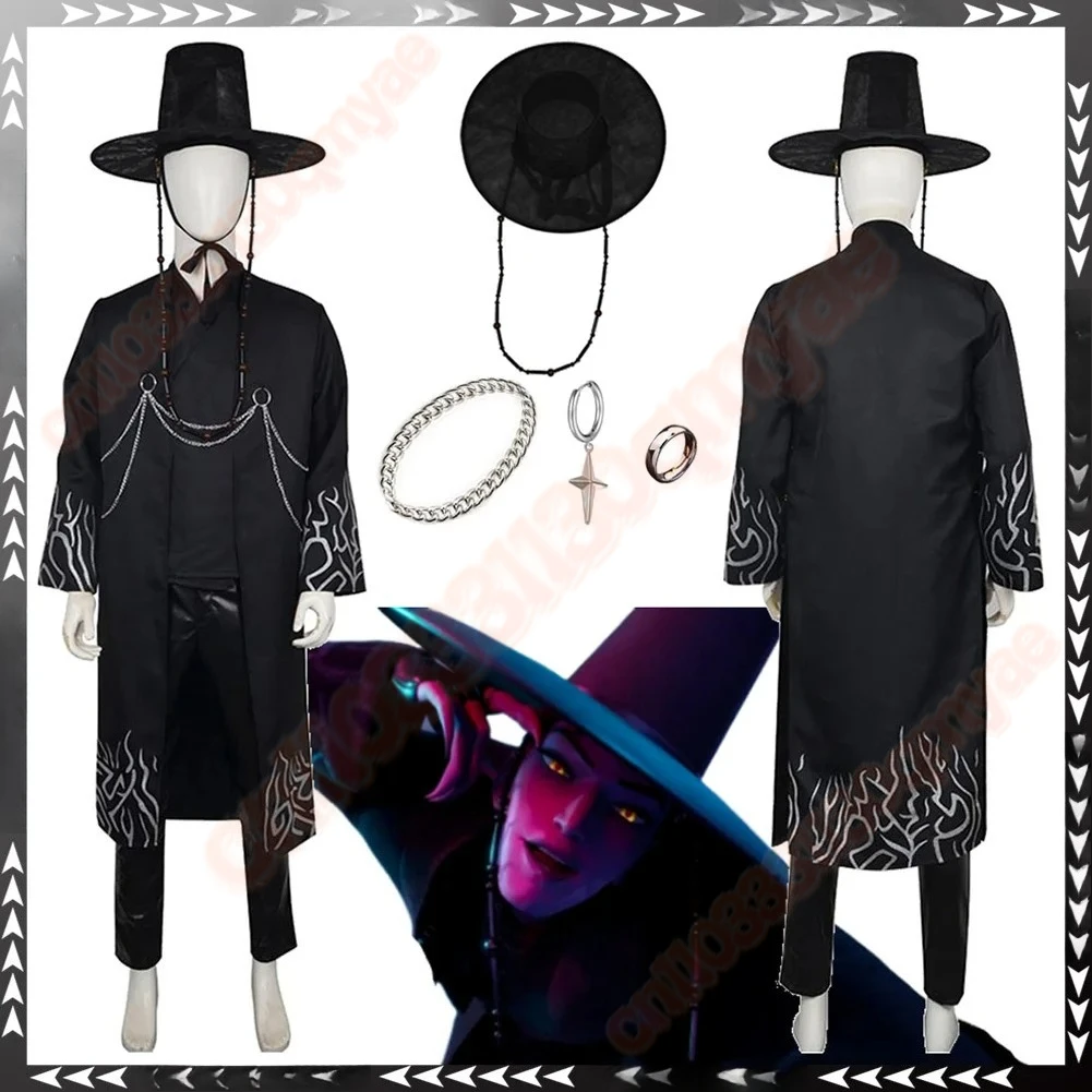 

2025 new Cartoon Demon Hunter of KPop Saja Boys Jinu Cosplay Fantasy Singing Suit Clothing Costume Disguise Men Roleplay Outfits