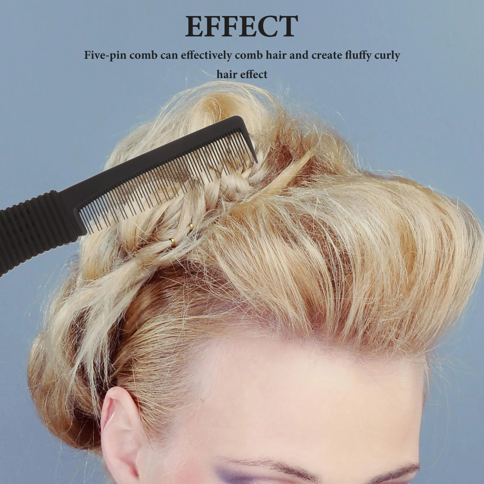

4pcs Comb Shape Massage Pintail Metal Combs For Curly Hair Women Men Teasing Brush Styling Tool Fine Tooth Curl