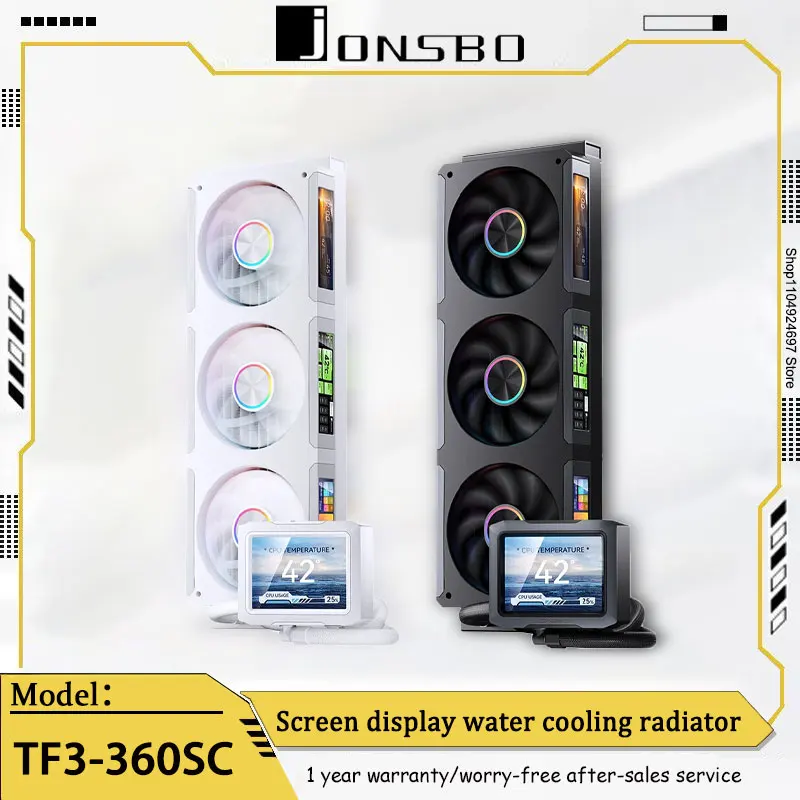 

JONSBO TF3-360SC Screen Display CPU Water Cooling Radiator Overclocking Water Pump Cooling Head IPS Highlight Screen Radiator