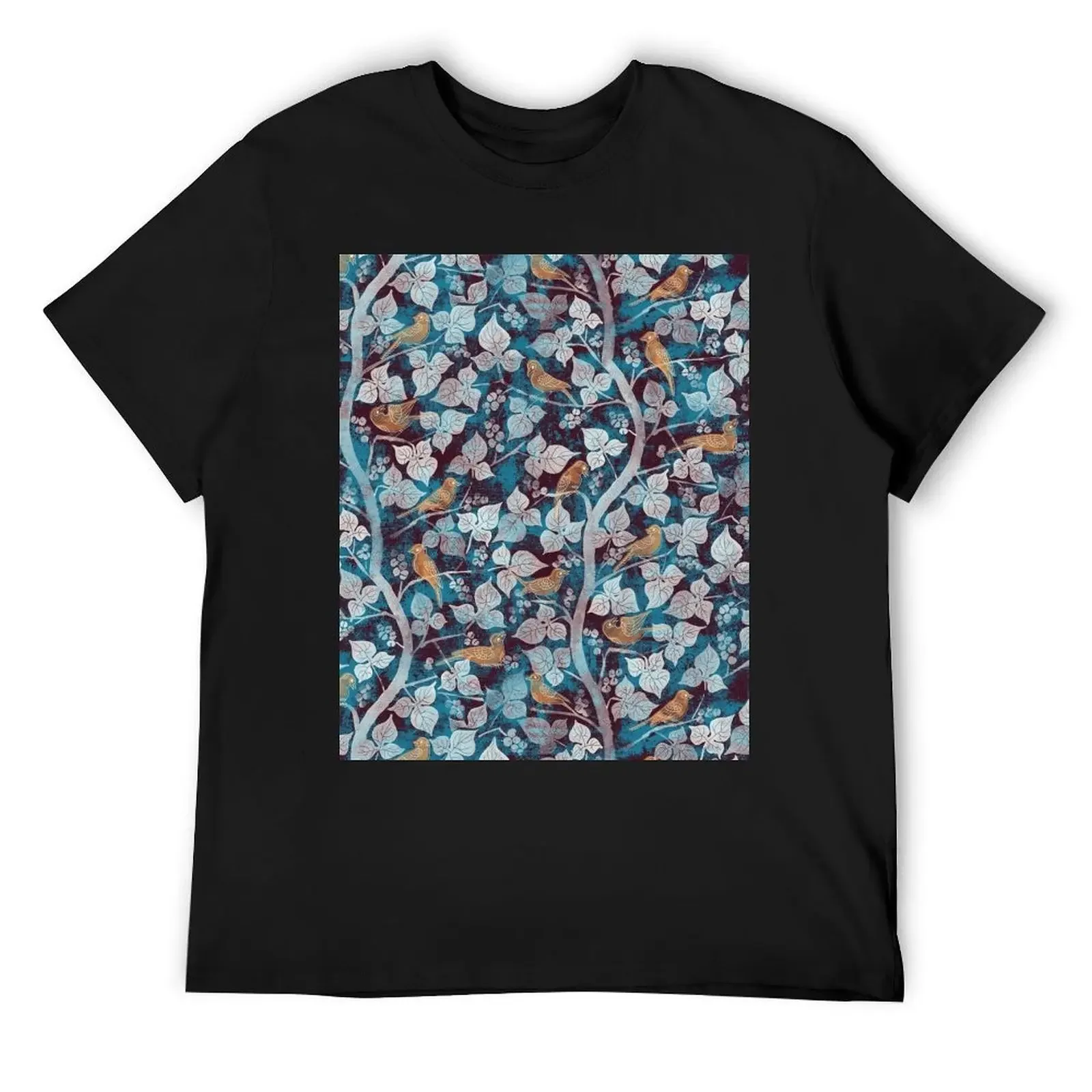 

Birds in Blue T-Shirt anime figures blanks oversizeds tees t shirt men 100℅ cotton