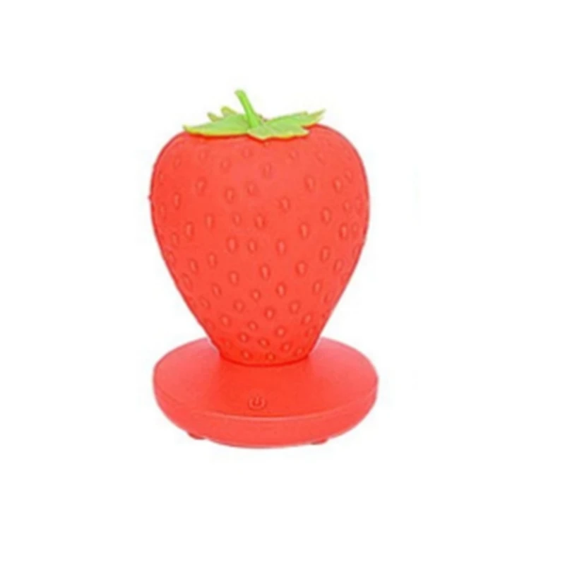 

Touch Dimmable LED Night Light Silicone Strawberry Nightlight USB Bedside Lamp For Baby Bedroom Decoration