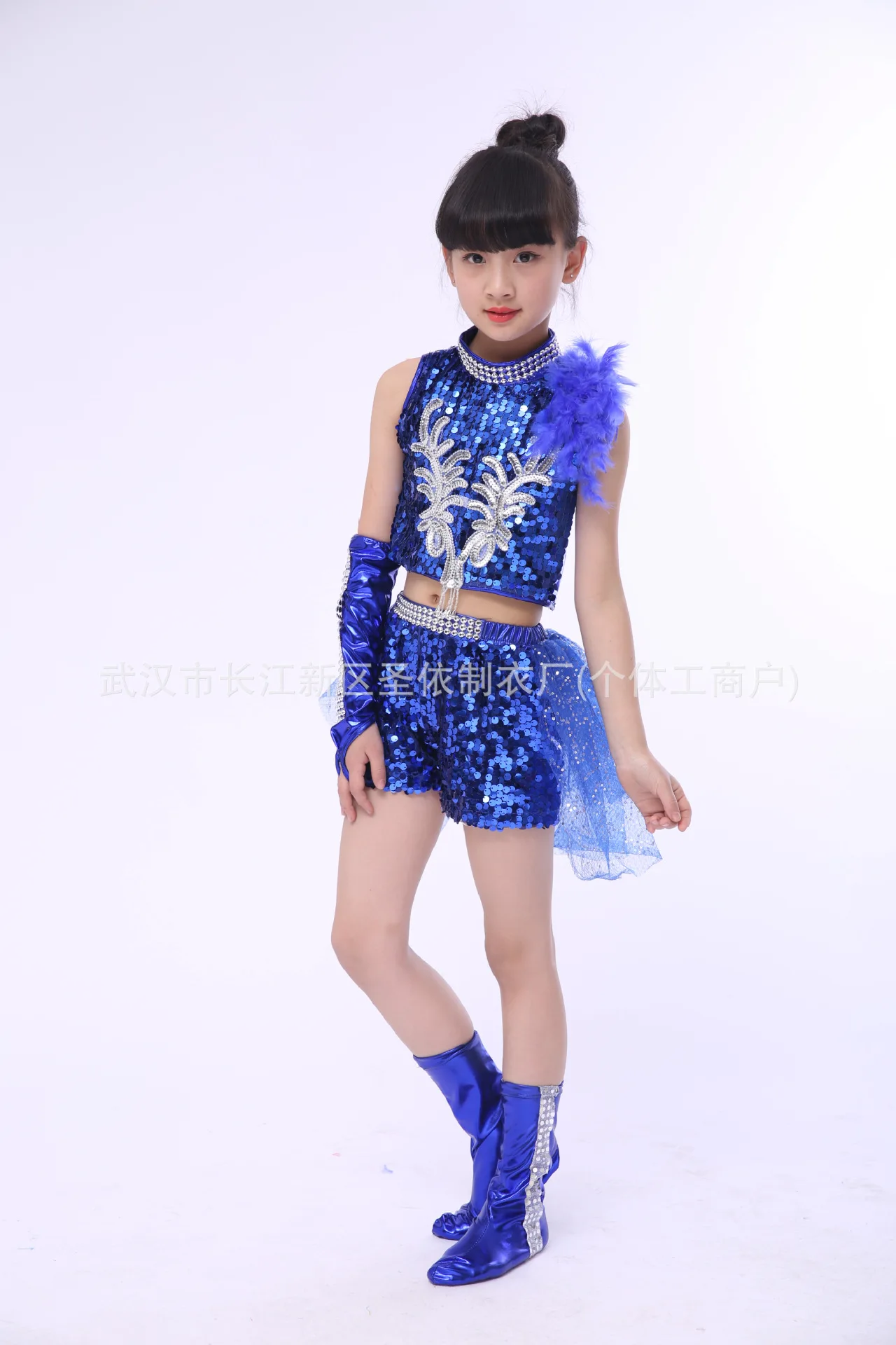 أزياء الجاز للأطفال أزياء رقص الفتيات رياض الأطفال الأولاد شارع الرقص الأطفال الترتر الرقص الحديث