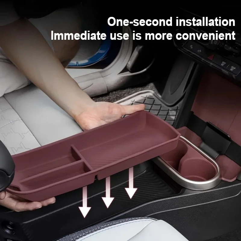 แดชบอร์ดรถกล่องเก็บตกแต่ง Central Control Storage ไร้สายชาร์จซิลิโคน Pad สําหรับ Mini F65 F66 อุปกรณ์เสริมอัตโนมัติ