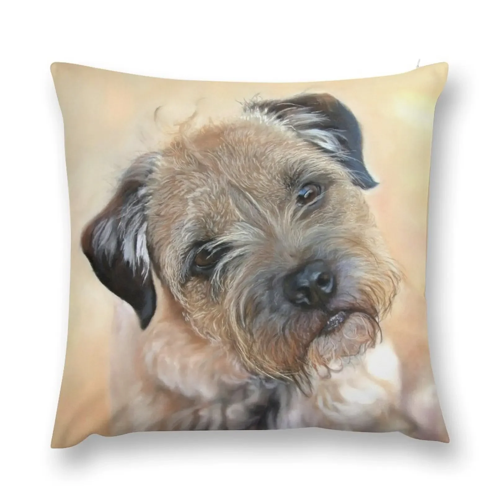 Border Terrier Art Painting Throw Pillow home decor items Sitting Cushion Pillow Case Christmas Sofa Cushion pillow