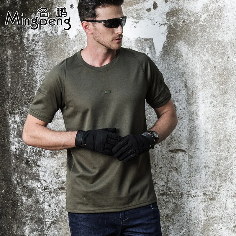 

Outdoor tactical round neck quick-drying T-shirt men's quick-drying short-sleeved elastic half-sleeved physical training suit