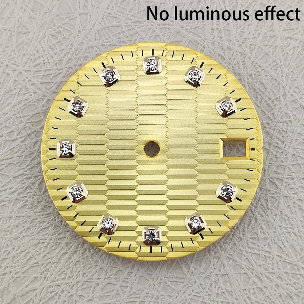 28.5mm Dial NH35 Watch Dial 3 o'clock Date Window Dial Luminous Dial  Diamond Dial Suitable For NH35/NH36 Movement