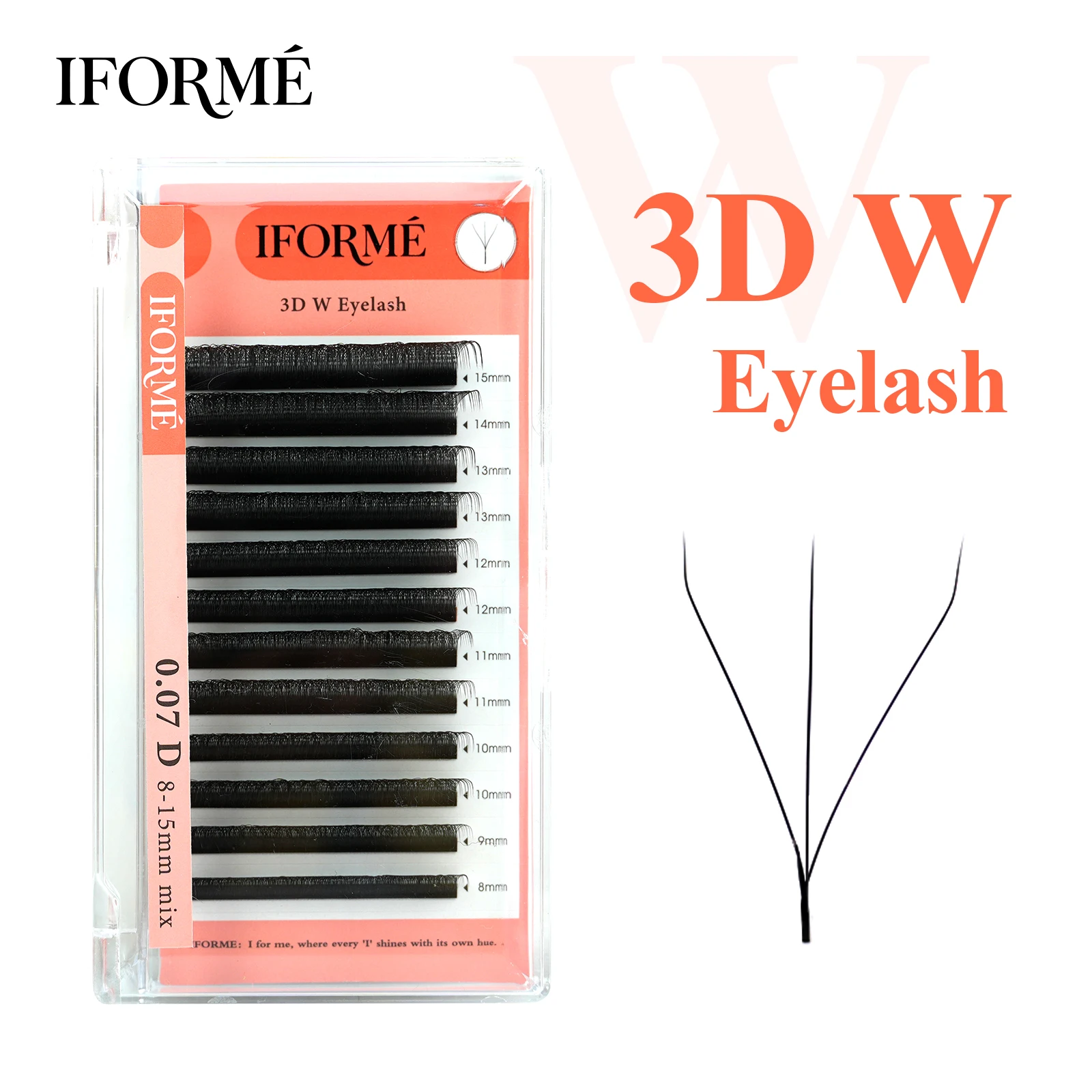 IFORME Automatic Flowering Bloom 3D W Shape Eyelash Premade Fans Eyelash Extensions Natural Soft Light Full Dense