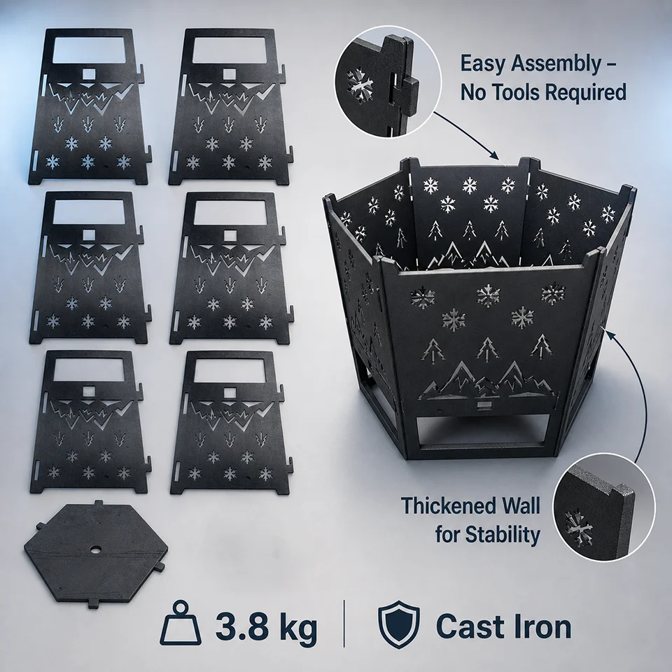 Portable Outdoor Wood Burning  - Camping Cooking Meat recension och pris
