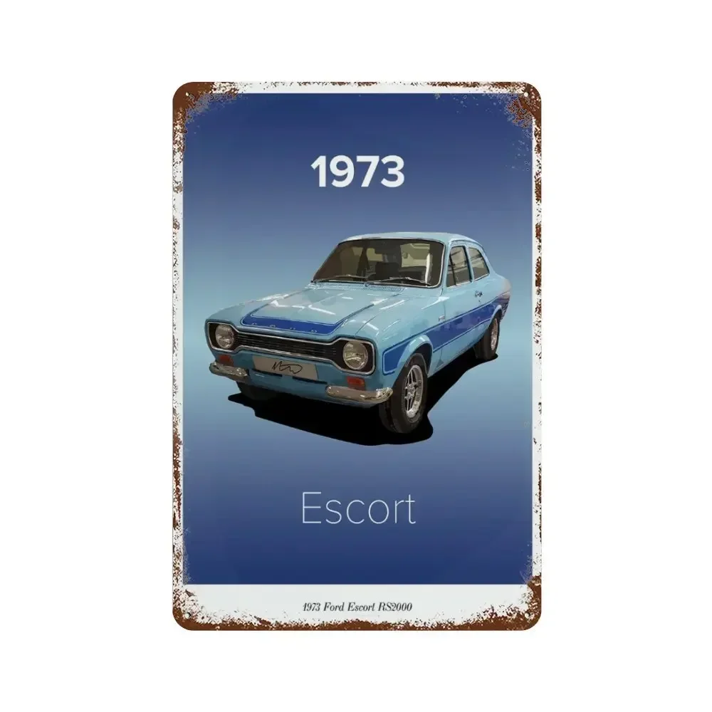 Decorazione per auto d\'epoca anni \'80 GTI Sport Auto d\'epoca Targa in metallo Targa in metallo Garage Man Cave Soggiorno Casa Wall Art 8x12 pollici