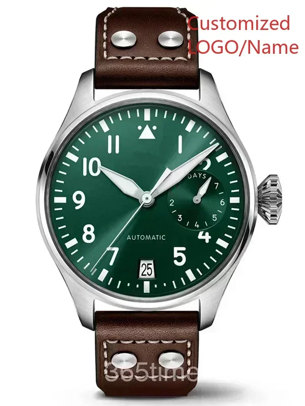 

Big Pilots Mens Mechanical Watch Automatic Fashion Stainless Steel Brown Leather Watches Relogio Customized Customized