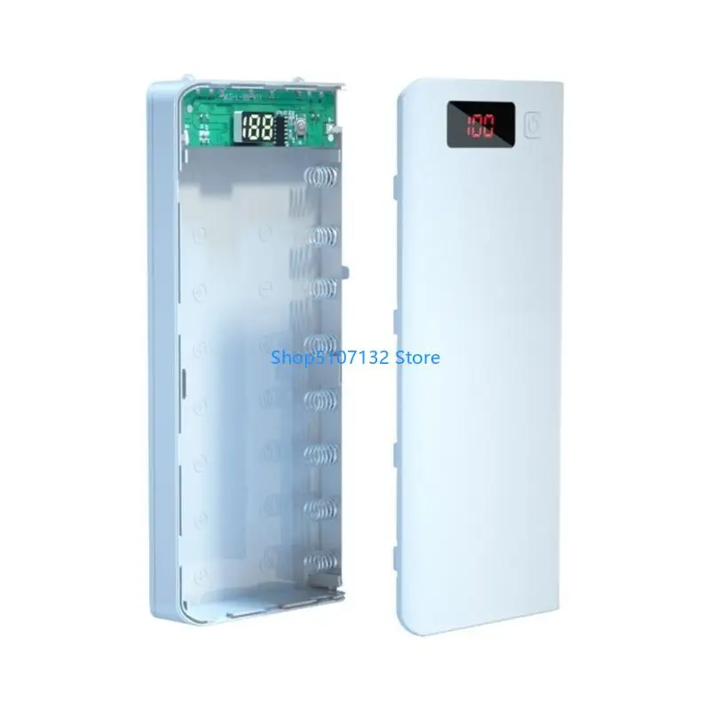 87HD LCD Display DIY 8x18650 Battery for Case for Shell Portable External Box Without Battery Powerbank Protect