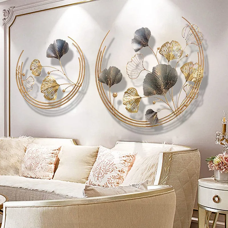 rn-Creative 3D Metal Wall Art Living Room Hallway Modern Abstract Hanging Decor for Home Interior Wall Decoration-
