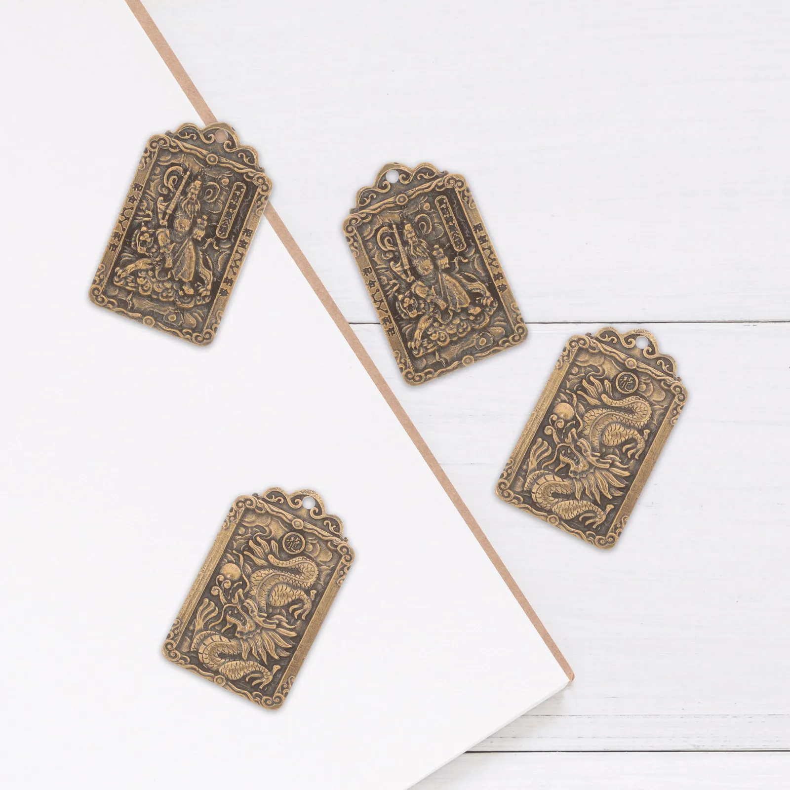 

10pcs Gongming Pendant Amulet Decor Lucky Charm for Men Women Safe Keep Mini Size Detailed Craftsmanship