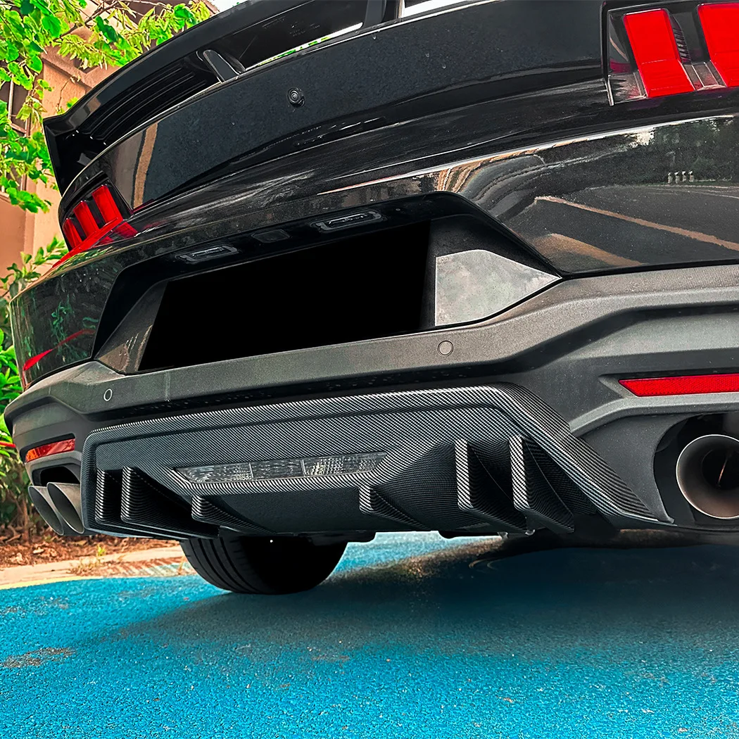 For Ford Mustang MK7 2024 2025 2026+ Car Rear Bumper Diffuser Lip Modified Splitters Spoiler Lip Lower Guard Protector Body Kits view 5