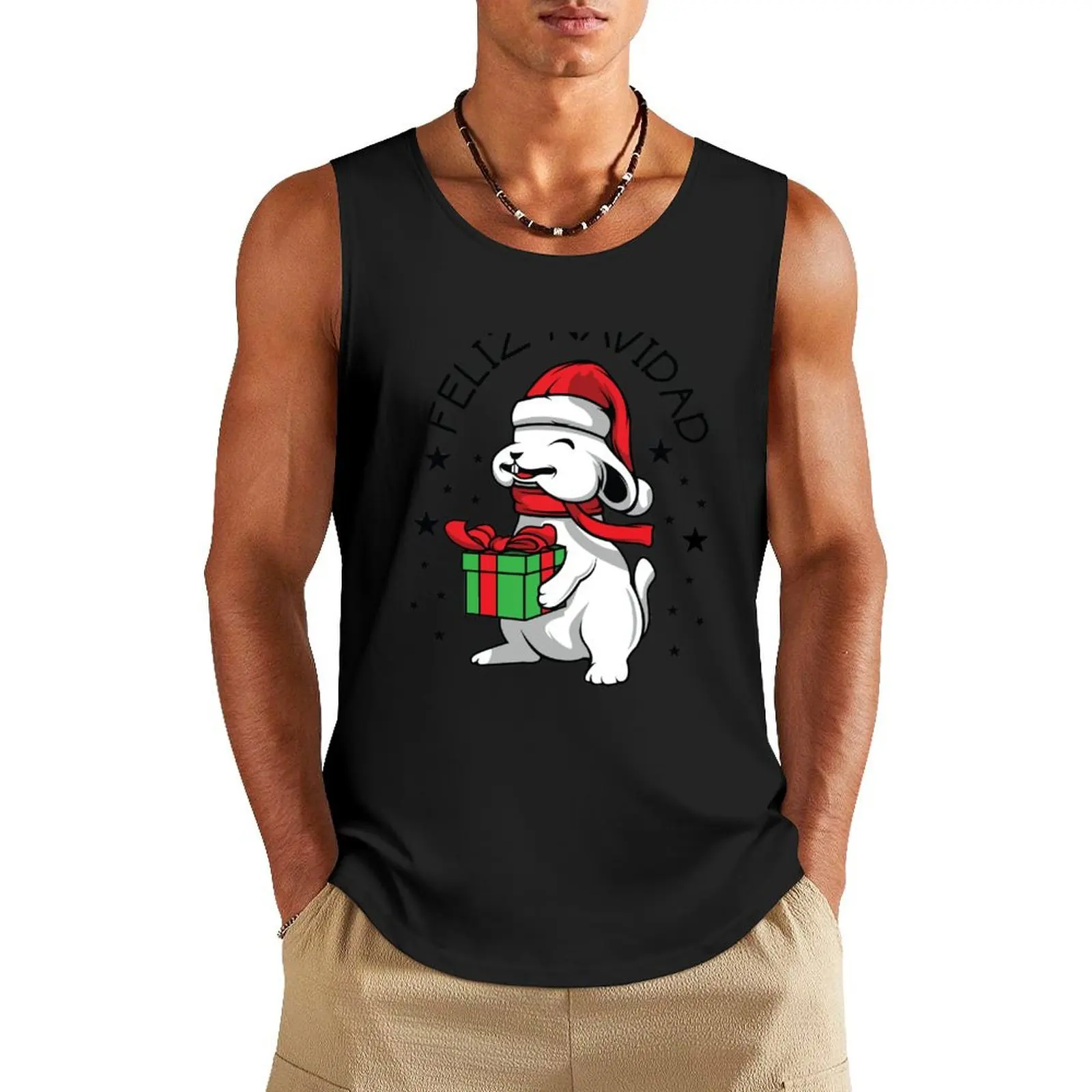 

Feliz Navidad Tank Top Sports clothing t-shirt gym man