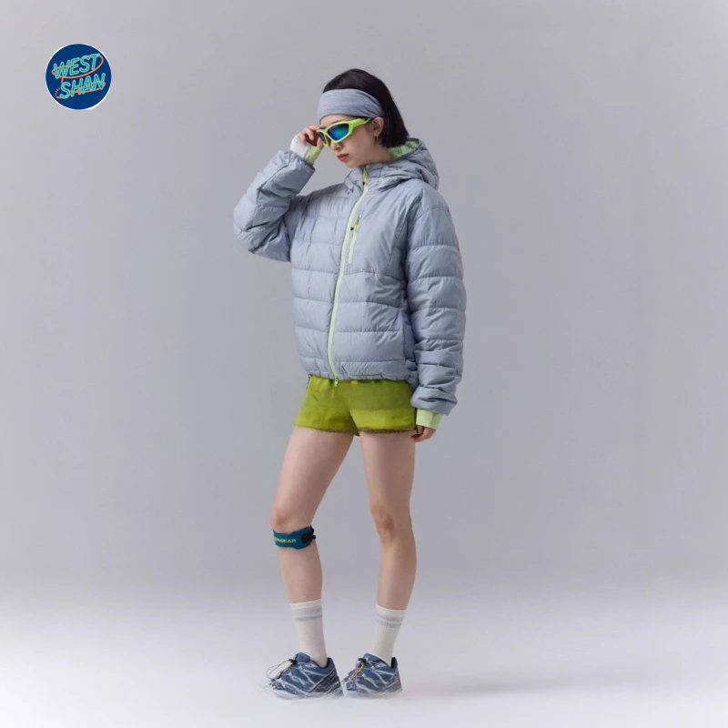 WESTSHAN Outdoor Quick-Dry Waterproof Hooded Down Jacket For Women Men Autumn Winter Trendy Loose-Fit Lightweight 90% Down Coat