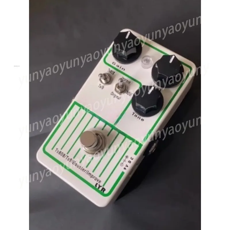 Pedal de Efeito para Guitarra 2 em 1 para Efeito de Bloco Único - TS808/TS-9 Overdrive, Timbre Profissional, Caixa de Metal Compacta