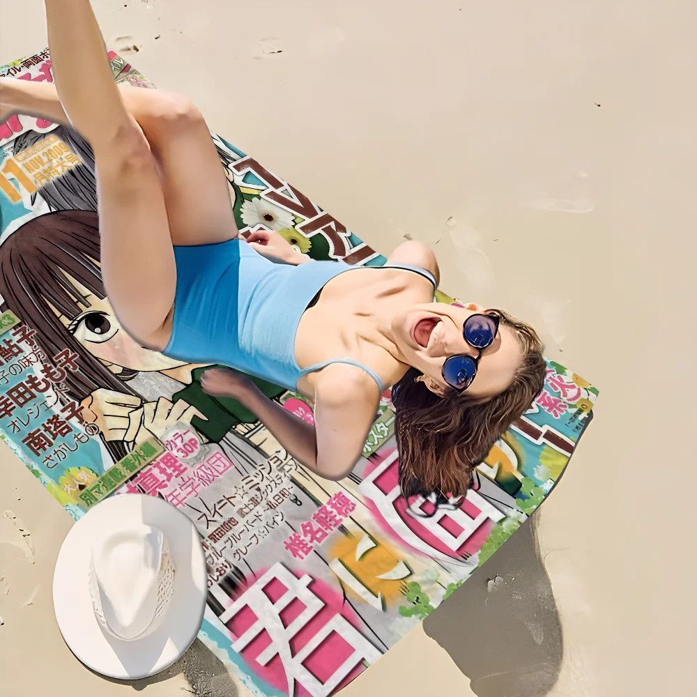 

Полотенце Kimi Ni Todoke, пляжное полотенце из микрофибры, абсорбирующее быстросохнущее мягкое полотенце для йоги, бассейна, курорта, альпинизма