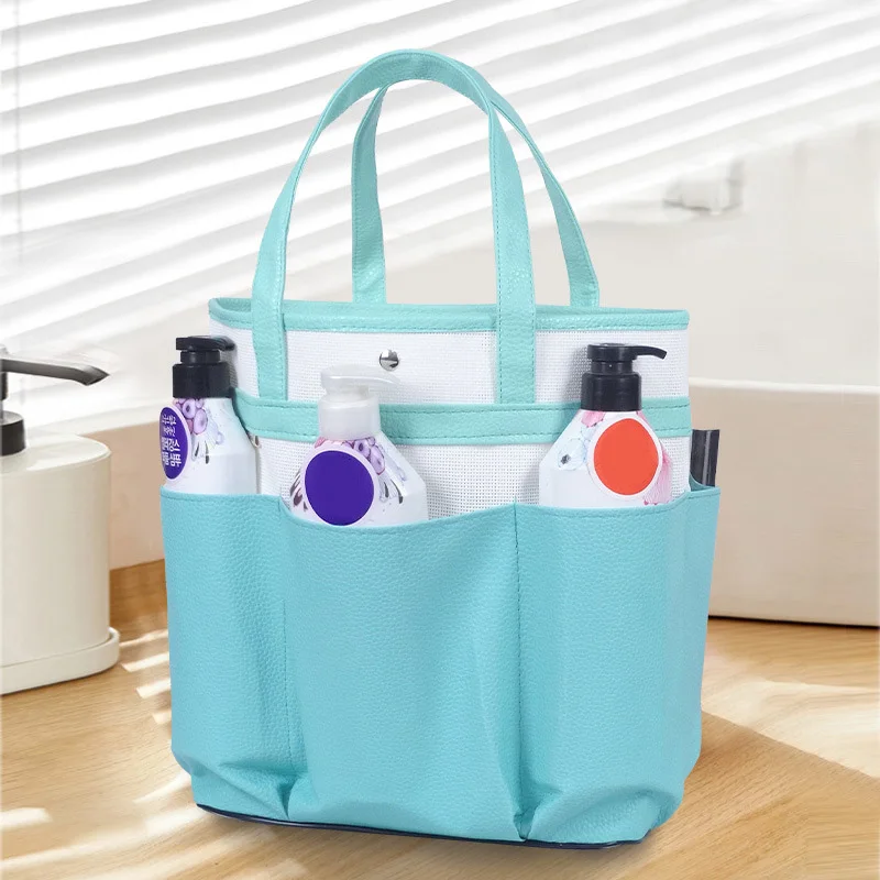 Women Waterproof Shower Bag Swimming Handbag Large Capacity Toilet Makeup Shoulder Bags Multi Pockets Travel Bucket Packs XA160B