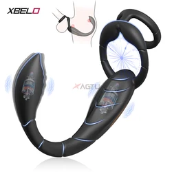 Vibrating Butt Plug for Men Prostate Massager Anal Vibrator for Beginner Anal Plug Cock Ring Perineum Stimulator Sex Toy for Men