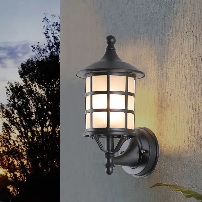 American Vintage Outdoor Wall Lamp Industrial Waterproof Outdoor Indoor Lighting Courtyard Balcony Corridor Aisle Wall Sconces