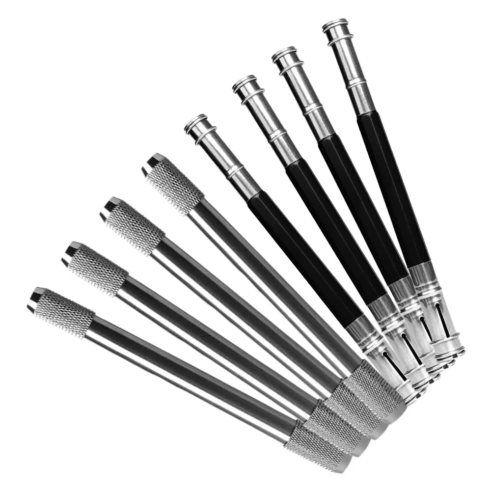 

8Pcs Premium Metal Pencil Extenders Pencil Extender for Artists Reusable Extension Holder for Short Pencils Sketch Pen Extender