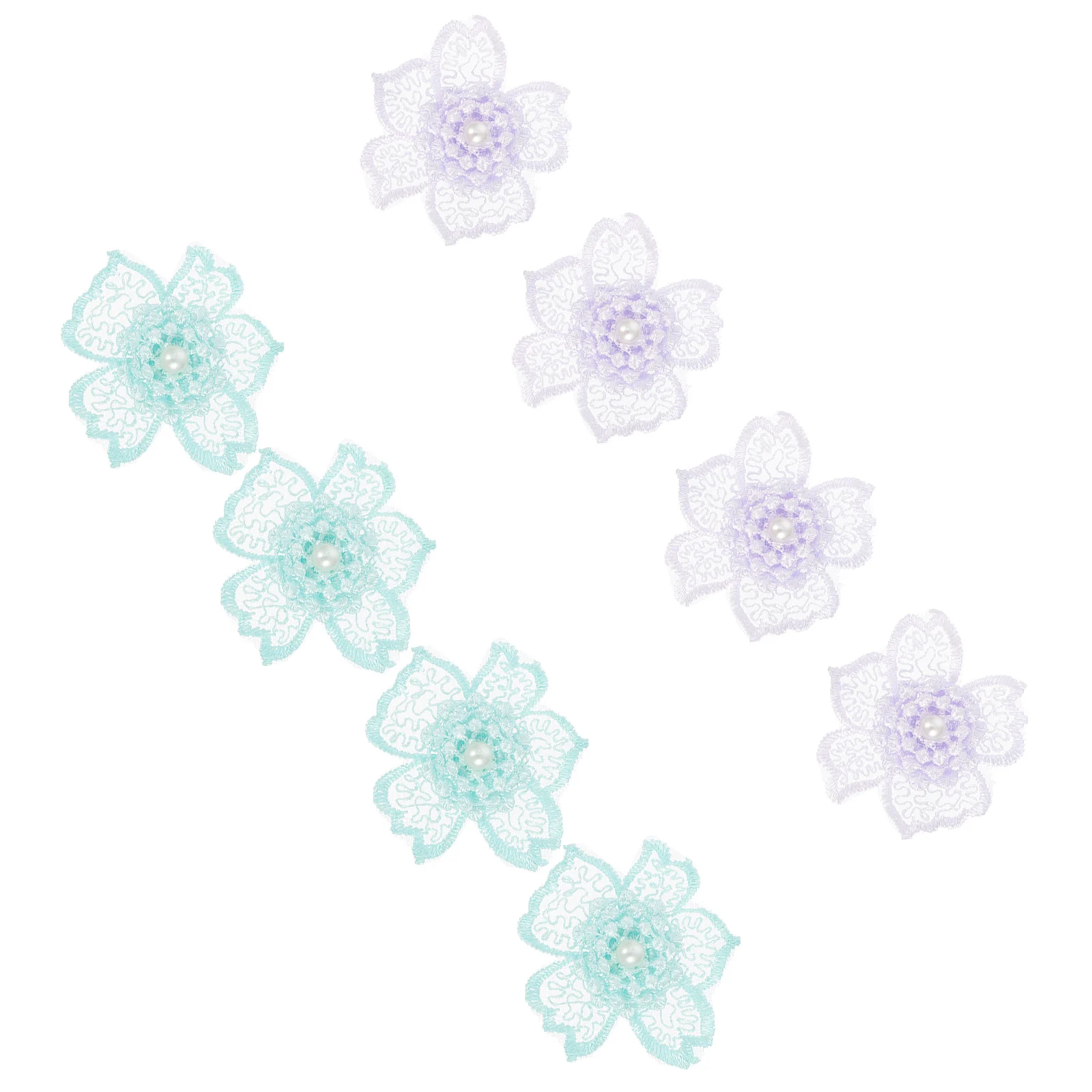 

8pcs Flower Shape Appliques Decorative Patches Sewing Diy Clothes Repair Garment Patches For Shirts Jeans Cushions