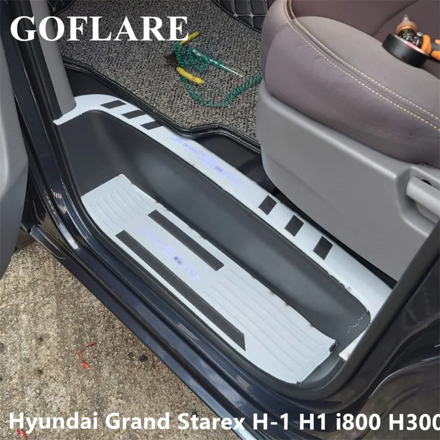 For Hyundai Grand Starex 2 H-1 H1 i800 H300 2007-2020 Accessories LED Auto Door Sill Scuff Plate Sills Protector Welcome Pedal