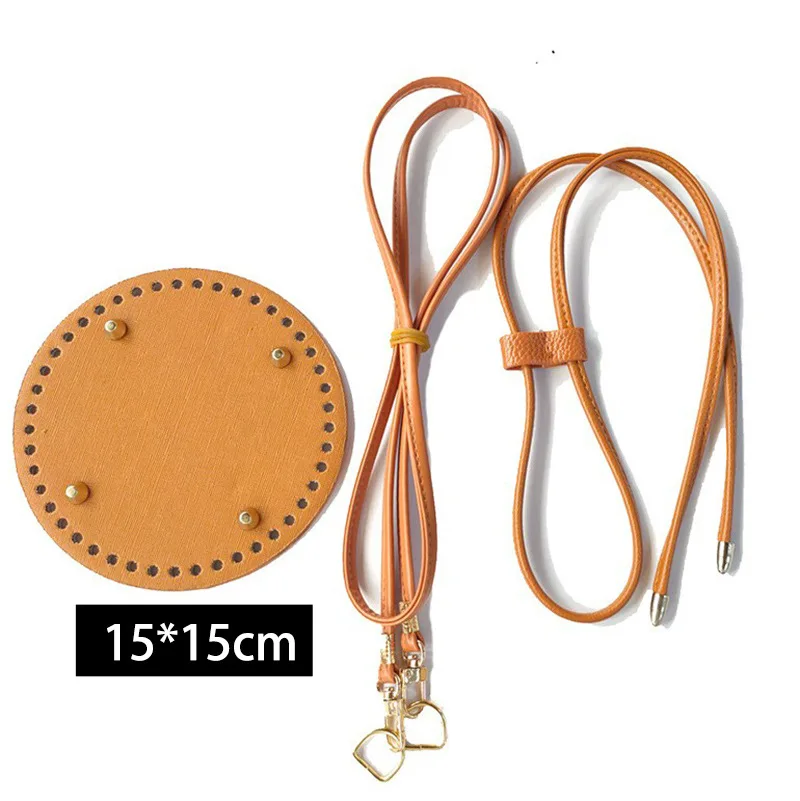 3pcs Handmade Handbag Bag Set Leather Bag Bottoms With Hardware Package Accessories HandBag Shoulder Straps DIY Women Backpack