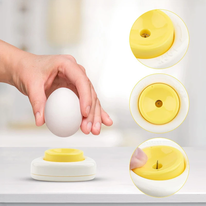 Household Magnetic Egg Explosion Proof Cracking Needle Kitchen Steamed Eggs Punching Drill Tool Cooking Egg Rotary Making Needle