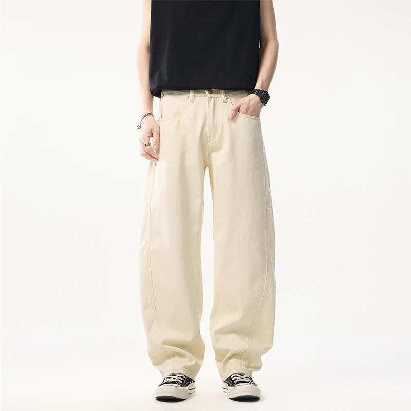 

Men Cityboy Hip Hop Jeans Streetwear Fashion Cleanfit Loose Casual Straight Denim Jeans Pants Jeans Trousers