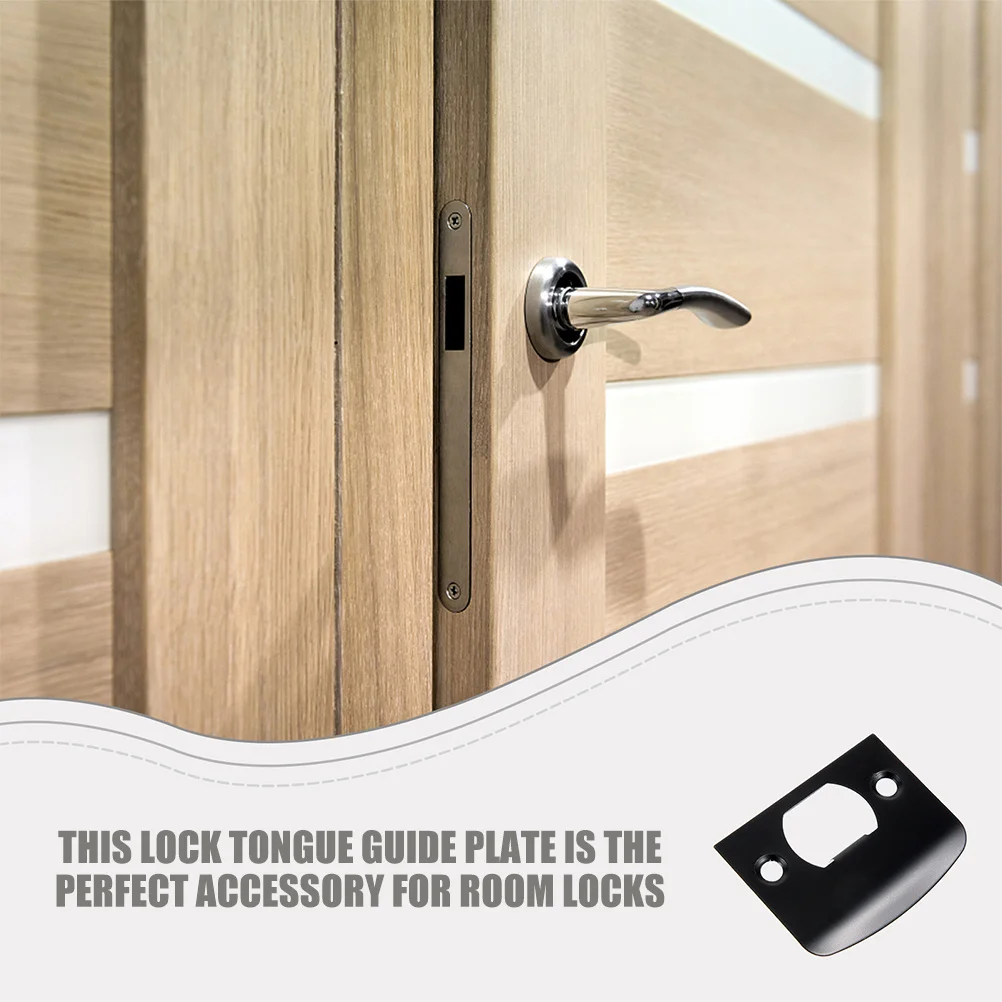 잠금 장치용 D형 스트라이크 플레이트 1개, 스테인리스 스틸 래치 가이드(나사 포함), 버클 박스, 헤비 듀티 금속 수리 키트, 현관문용