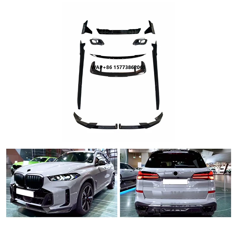 

Car Modification Kit Front Lip and Rear Lip Side Skirt New Small Body with Fog Light Bumper Cut-Outs for B X5 G05 2023