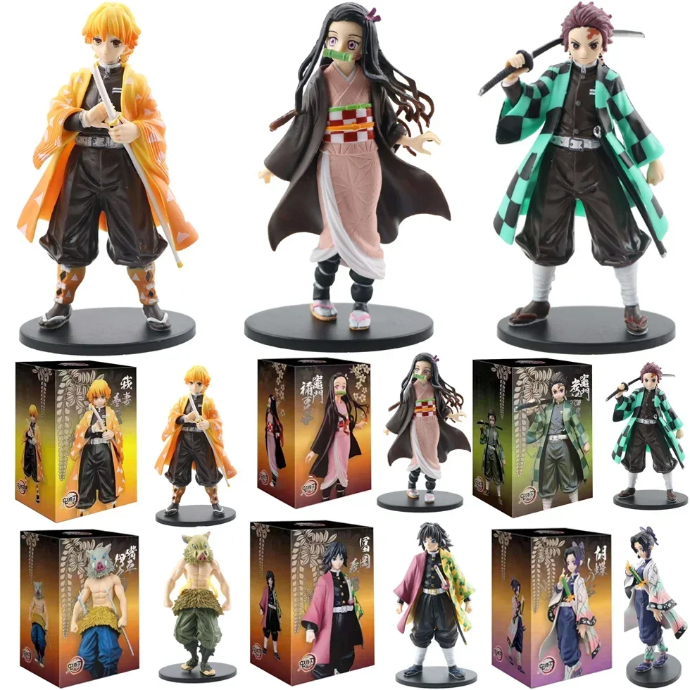 

*~ Anime Demon Slayer Kimetsu no Yaiba figure Kamado Tanjirou Action Figure Agatsuma Zenitsu Nezuko Warrior PVC Model Toys