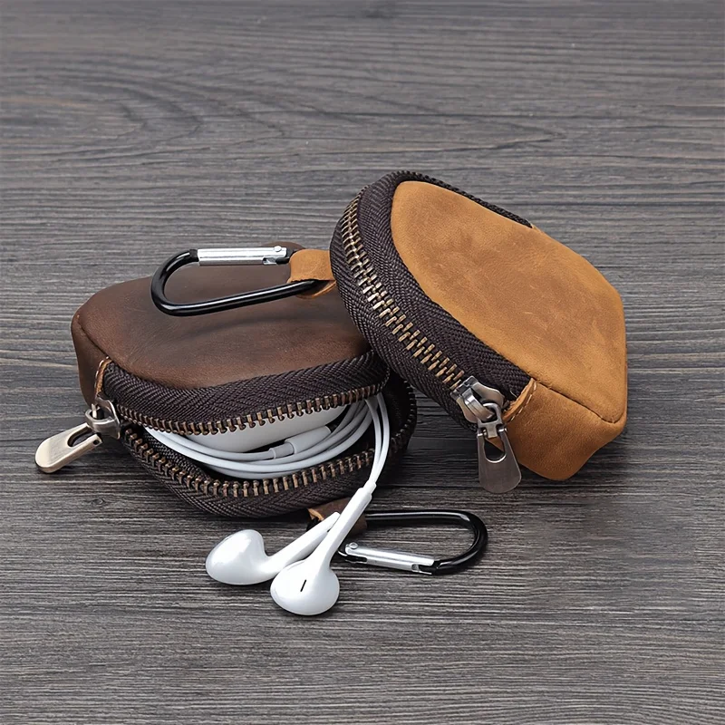 Original Japanese Style Mini Pouch, Zipper Coin Purse, Soft Touch for Earphones & Keys, Key Charm