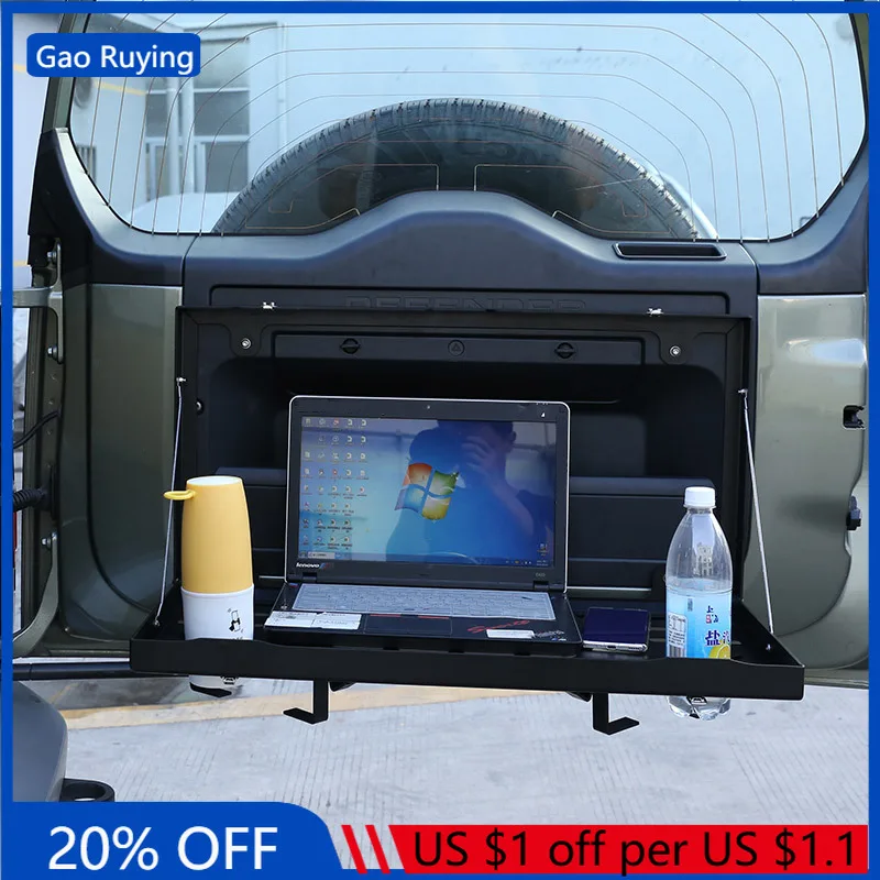 Gao reuying para land rover defender 2004-2024 porta bagagem traseira do carro prateleira de armazenamento dobrável mesa traseira acessórios do carro