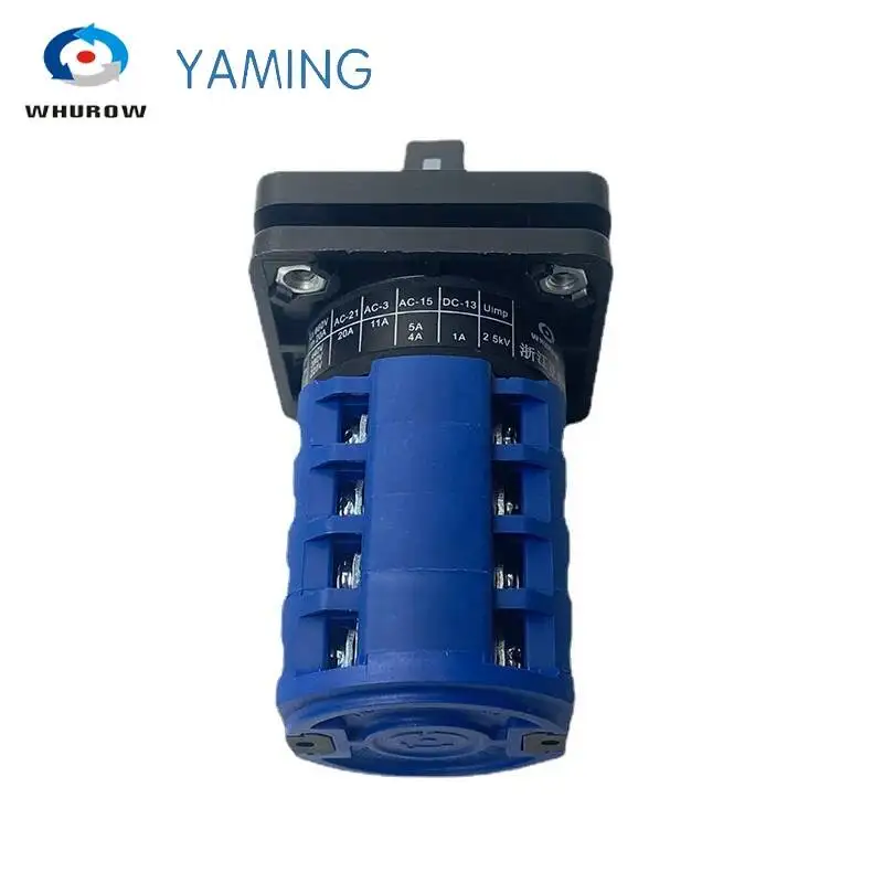 Rotary Cam Switch YMW26-20/4 5P Ui 660V Ith 20A 4 Poles 5 Position 16 Terminals High Quality Changeover Switch Sliver Contact