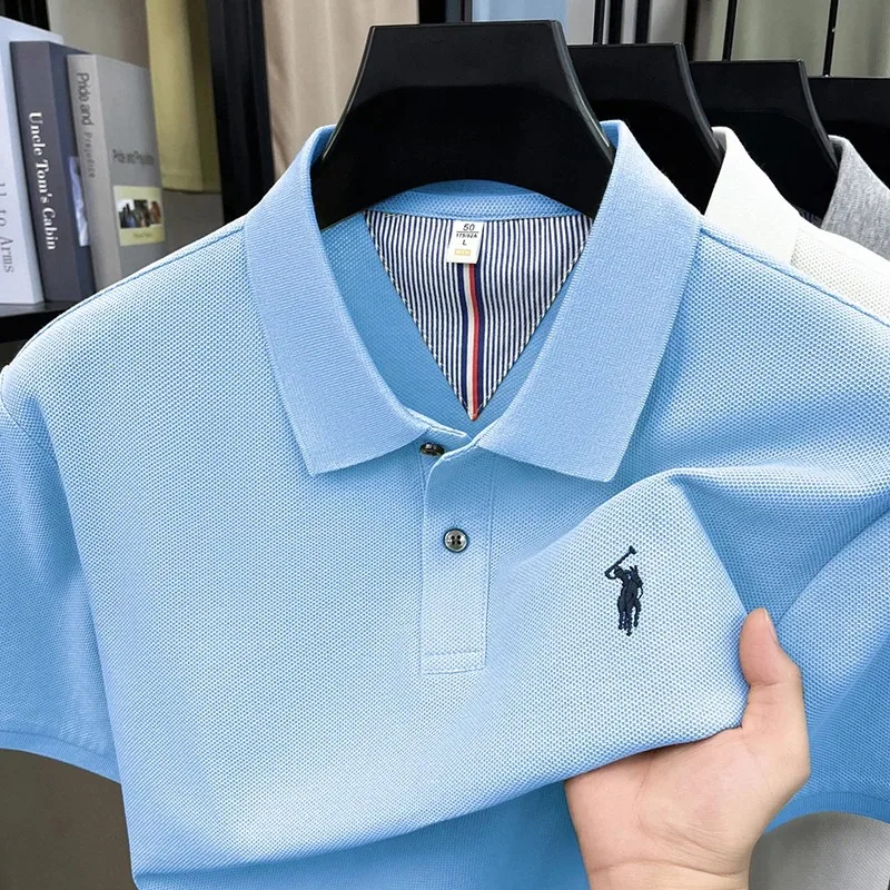 100% Baumwolle Kurzarm Polo Shirt Herren Sommer Mode High-End Marke Hot Verkauf Paul Stickerei Golf Tops Freizeit Business T-Shirt – Detail 18