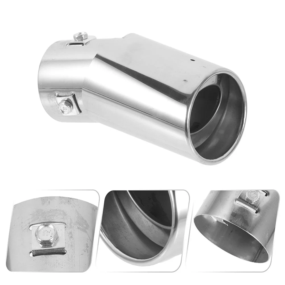 

2Pcs Motorcycle Modified Tail Pipe Stainless Steel Exhaust Tip Replacement Universal Fit for Vehicle Noise Reduction Stylish