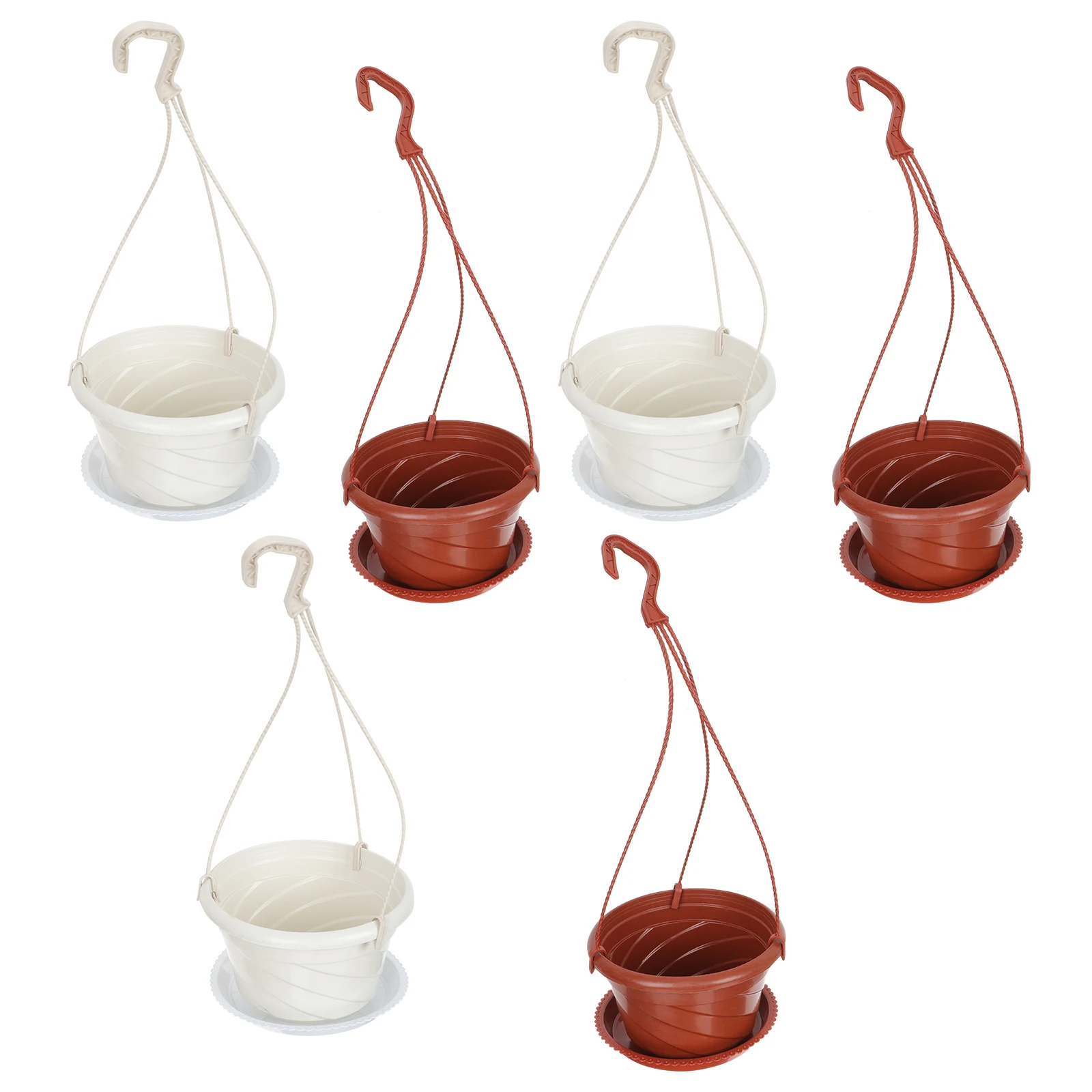 

Hanging Flower Pot Chlorophytum Planter Round Garden Abs Plastic Container Balcony Decorative Plants Succulent Vase Home Office