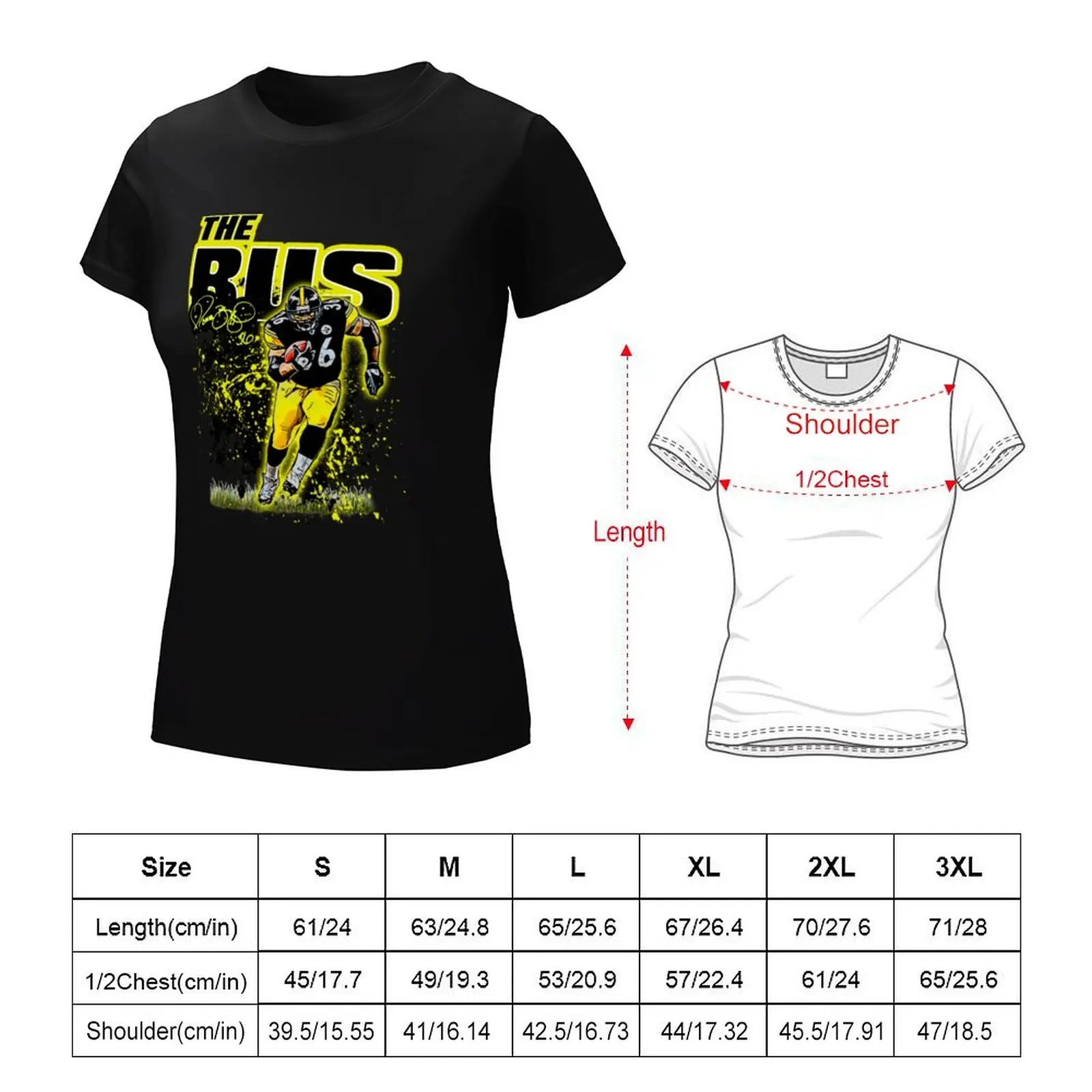 Jerome Bettis De Bus T-Shirt Dier Prinfor T-Shirt T-Shirt Jurk Voor Vrouwen Plus Size