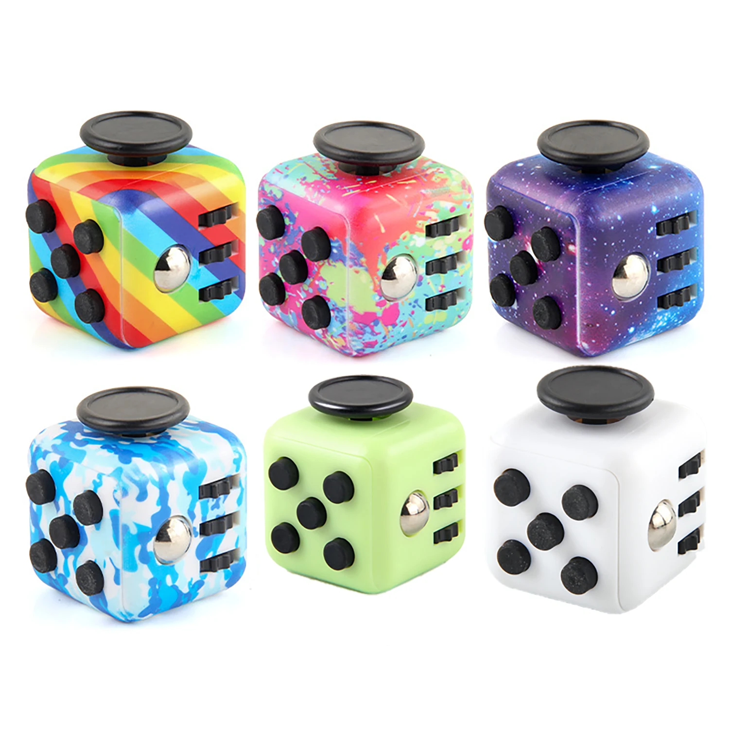 Vinger stressverlichter, 6-zijdige zeef, anti-angst- en stressverlichting