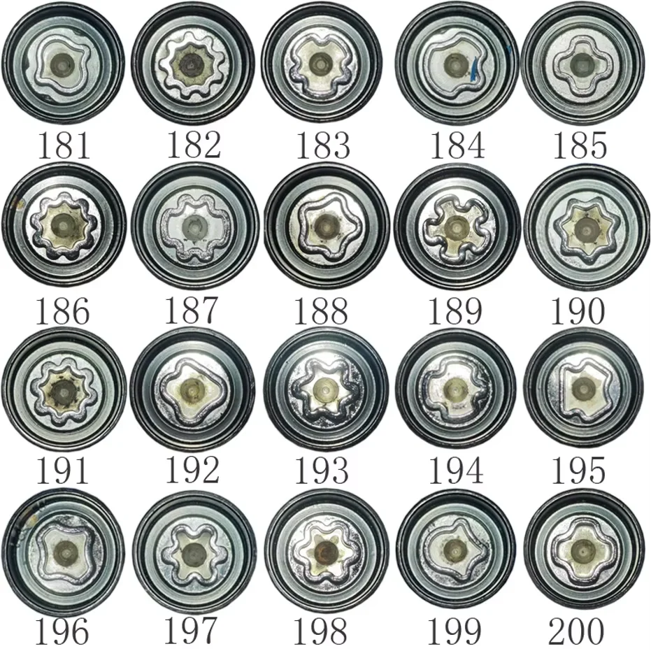 

Набор инструментов для снятия противоугонных колесных болтов 181-200 (20 моделей) для моделей Opel | Комплект ключей для фиксирующего наконечника Opel