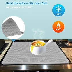 Stove Top Covers for Electric Stove Ceramic Glass Top Cooktop Protector Silicone Stove Top Protector Mat Non-slip Drainage Pad