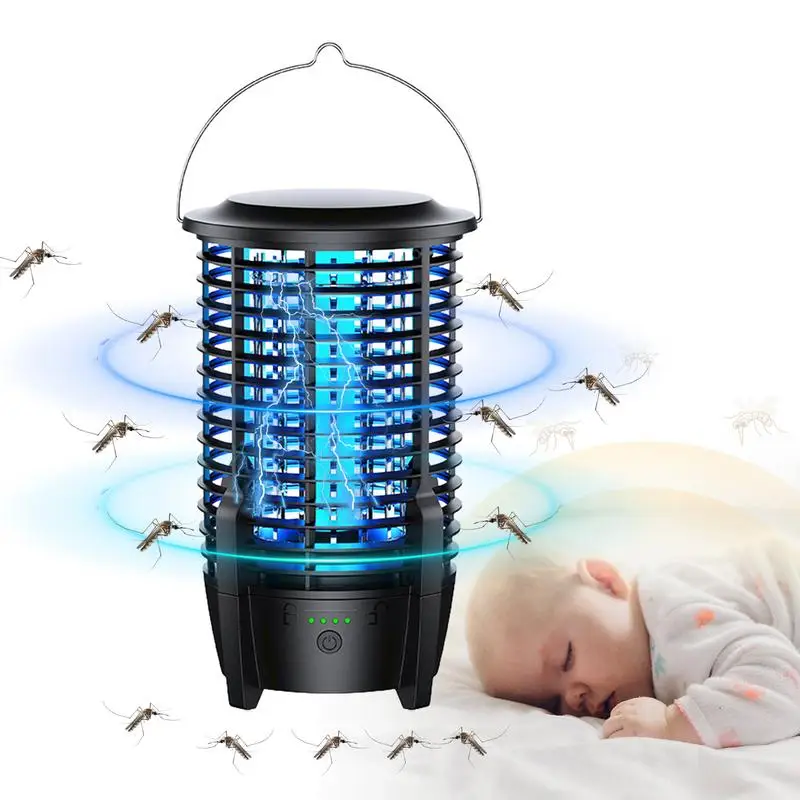 

Indoor Fly Trap Lamp Rechargeable Flying Fly Trap Indoor Plug In With LED Light Effective Fly Catcher Indoor For Outdoor Indoor