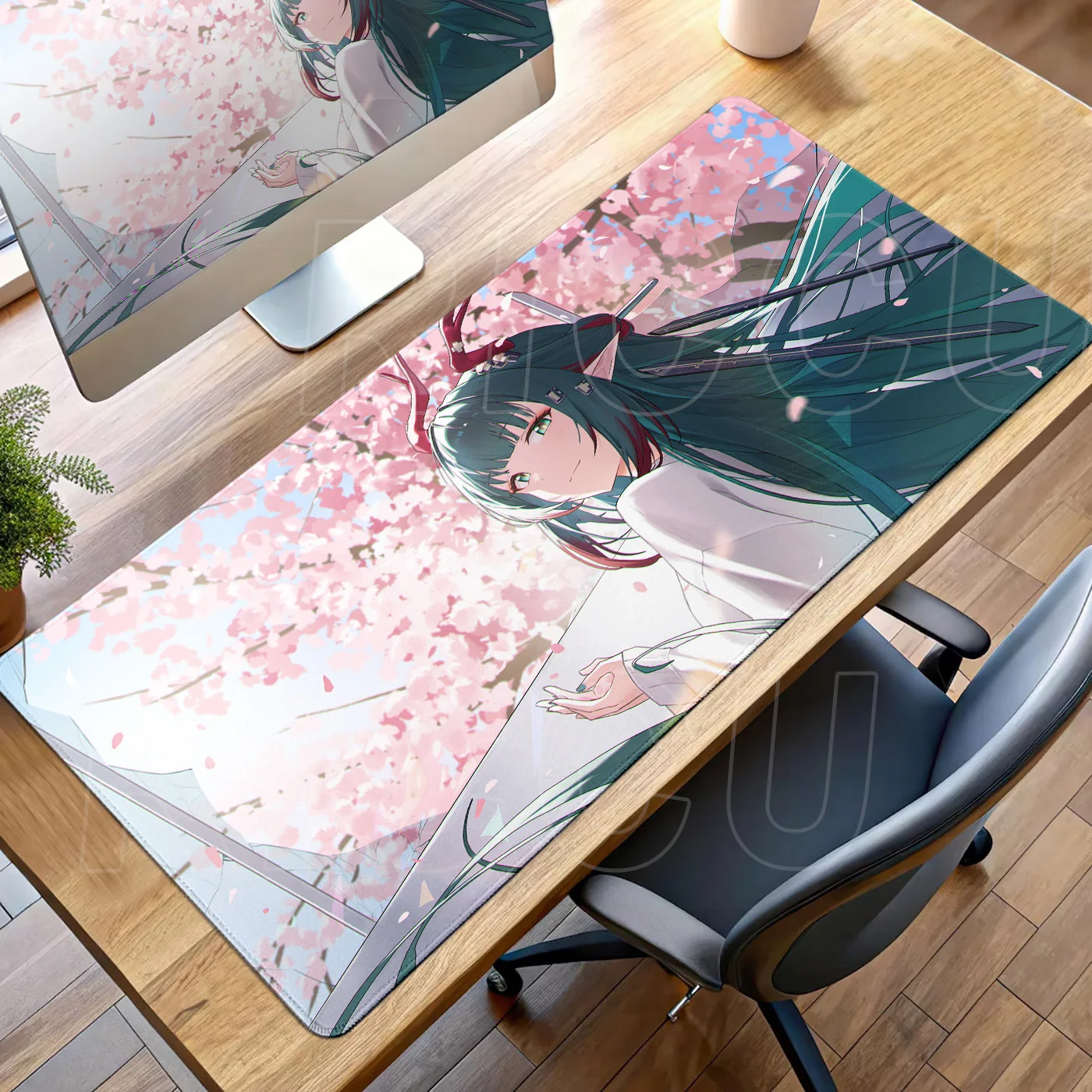 Arknights Endfield Zhuang Fangyi HD-Mauspad, XXL, groß, niedliches Anime-Tastaturpad für Gamer, Kawaii-Mädchen-Gaming-Schreibtischunterlage zum Schutz des Teppichs – Detail 16