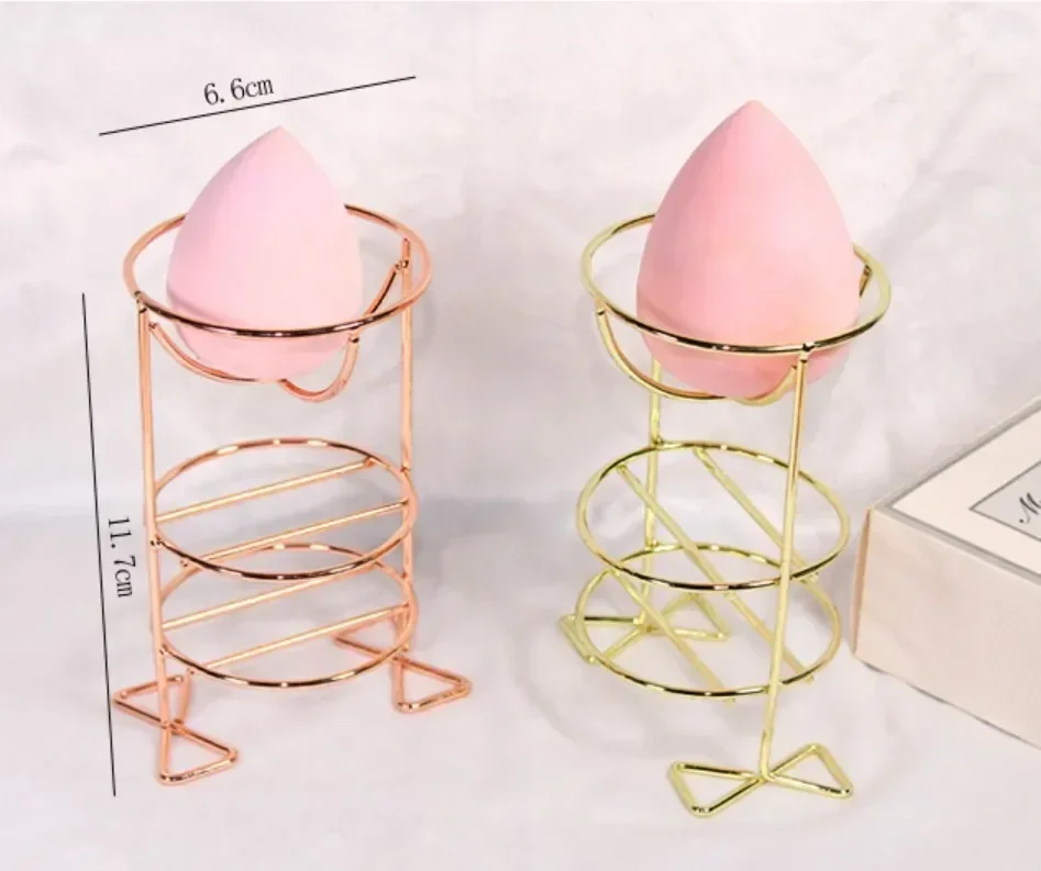 1Pc Metal Bracket Makeup Puff Rack Cosmetic Holder Blender Display Stand Alloy Drying Power Make Up Sponge Tools