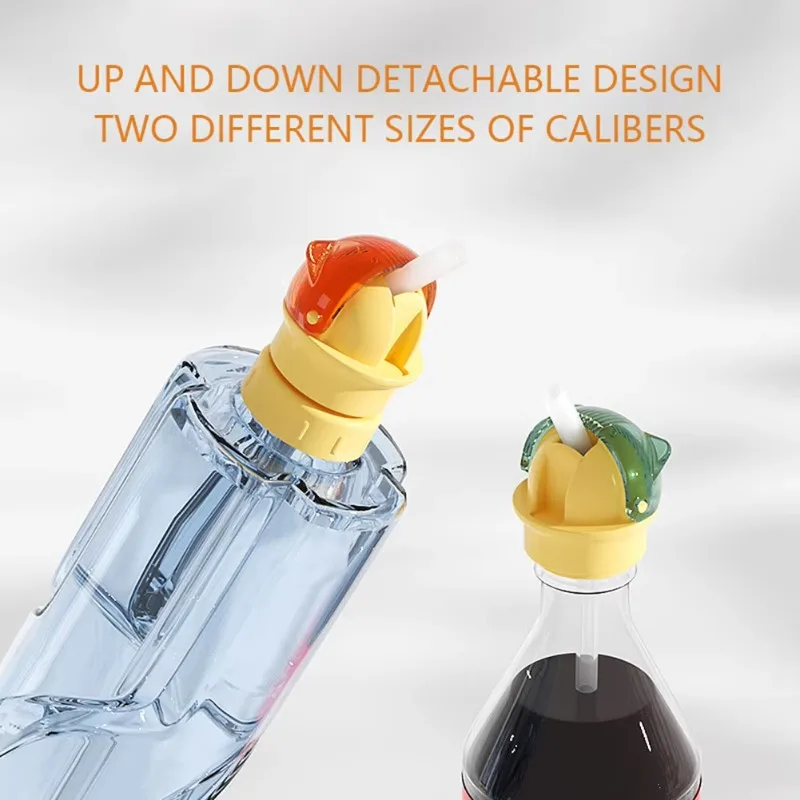 Kids Anti Choke Water Bottle Cap with Straw Universal Soda Bottle Conversion Lid for Baby Drinking Mineral Water Bottle Cap